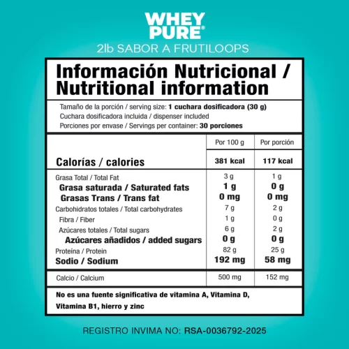 WHEY PURE - 2 LB - 30 SERVS